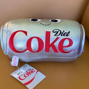 Coca Cola Silver and Red Plush Accent